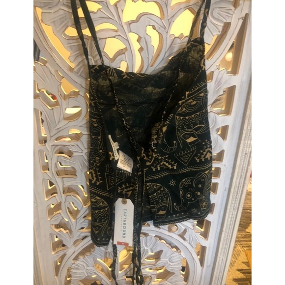 Earthbound Trading Co. Elephant Halter tank, boho festival - Picture 7 of 7